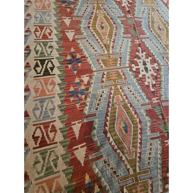 Textile Large Vintage Hand-Knotted Anatolian Kilim, 1970s For Sale - Image 7 of 12