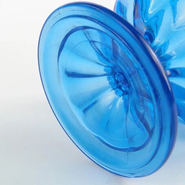 Mid-Century Modern Footed Sugar Bowl Ring from Ząbkowice Glassworks, 1950s For Sale - Image 3 of 9