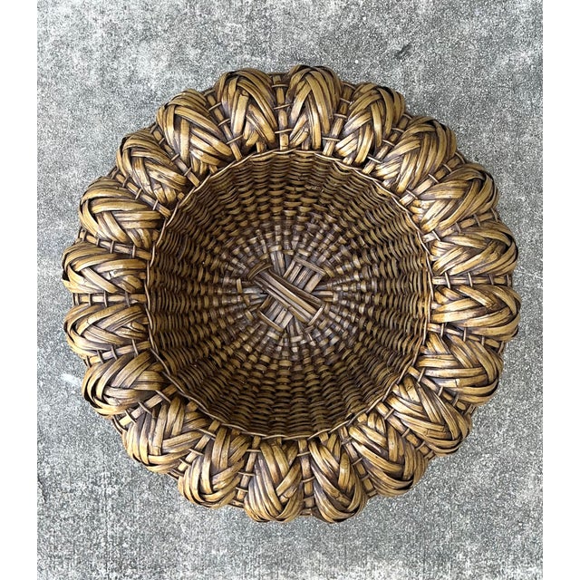 Vintage Handcrafted Rattan Centerpiece For Sale - Image 4 of 13