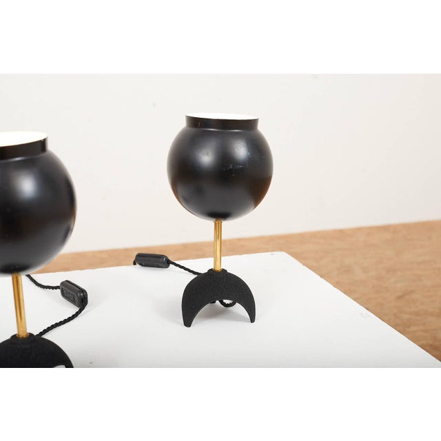 Table Lamps with Black Cast Aluminum Base, Set of 2 For Sale - Image 6 of 13