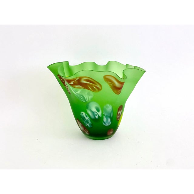 Modern Art Glass Handkerchief Vase For Sale - Image 3 of 9