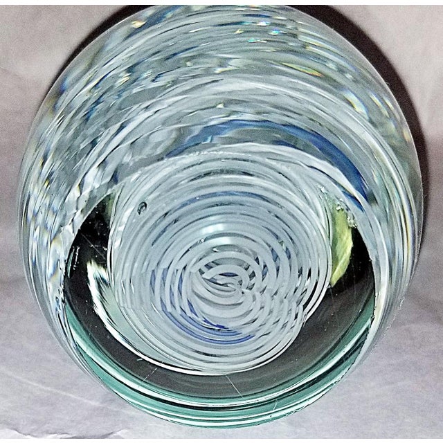 1970s Blown Glass Egg Paperweight E&r Italy For Sale In West Palm - Image 6 of 6