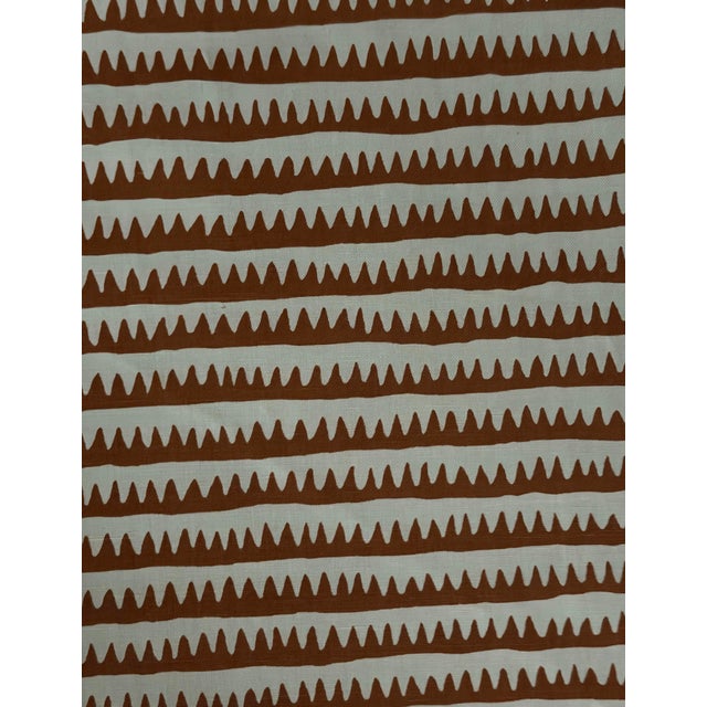 Traditional Schumacher Corfu Hand Printed Stripe Fabric 9 Yards For Sale - Image 3 of 4
