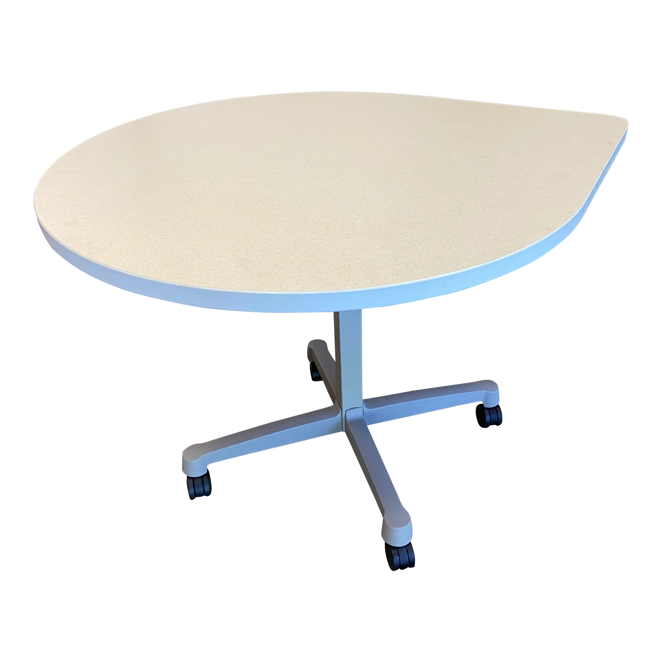 Herman Miller Tear Shaped Rolling Table | Chairish