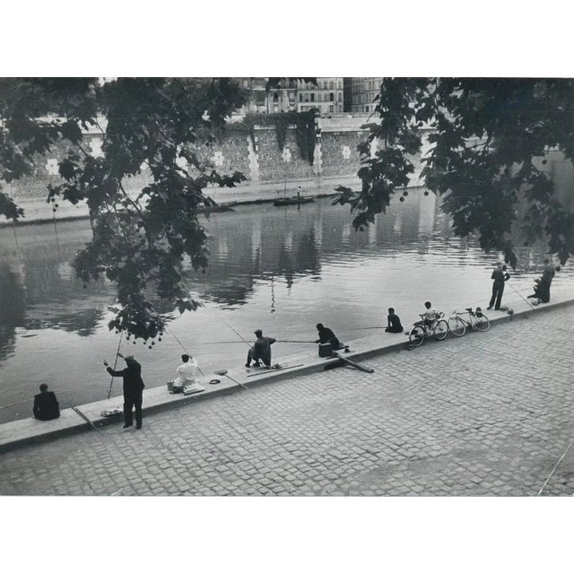 1950s Erich Andres, Fishermen by the Seine, Paris, France, 1950s, Black & White Photograph For Sale - Image 5 of 5