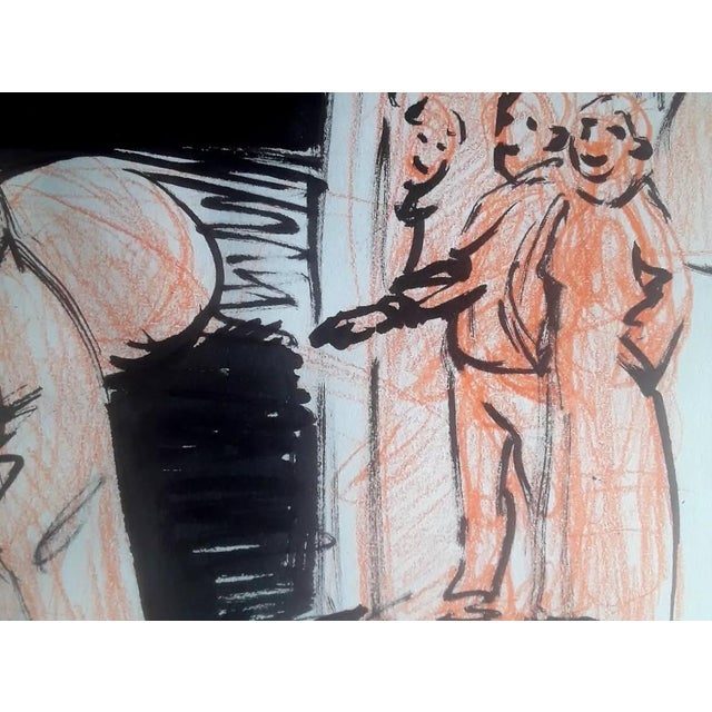 Veronika Issaeva-Agenos, On the Road to Bethlehem, 2024, Ink and Pencil Drawing on Paper For Sale - Image 4 of 5