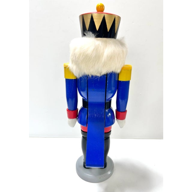 1960s Vintage German Erzgebirge Hand-Painted Wood Nutcracker, 13.25" For Sale - Image 5 of 8