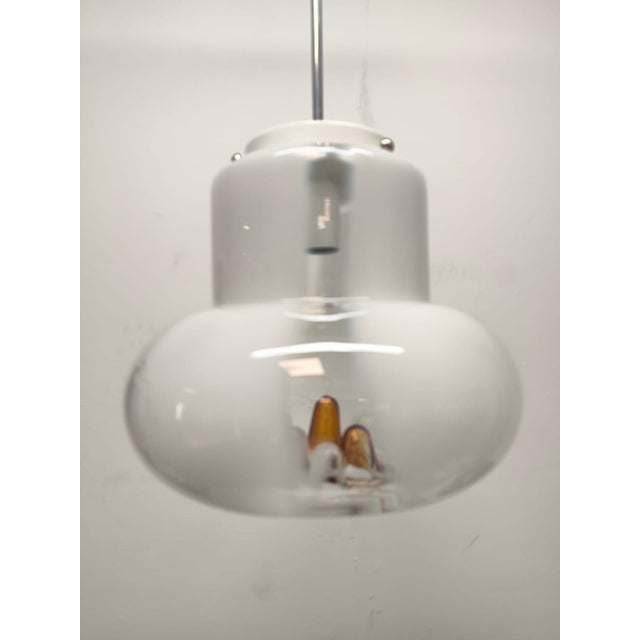 Brown Glass Suspension Light from AV Mazzega, 1970s For Sale - Image 8 of 13
