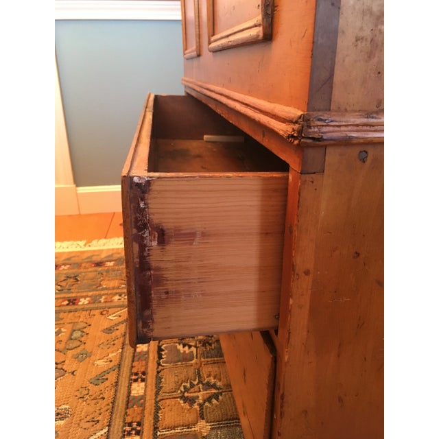 Antique Pine Blanket Chest With Drawers, 19th Century, Possibly Southern Pine For Sale - Image 11 of 12