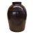 Antique Peoria Pottery Stoneware Jar — 19th C Brown Glaze, 15″ Tall For Sale