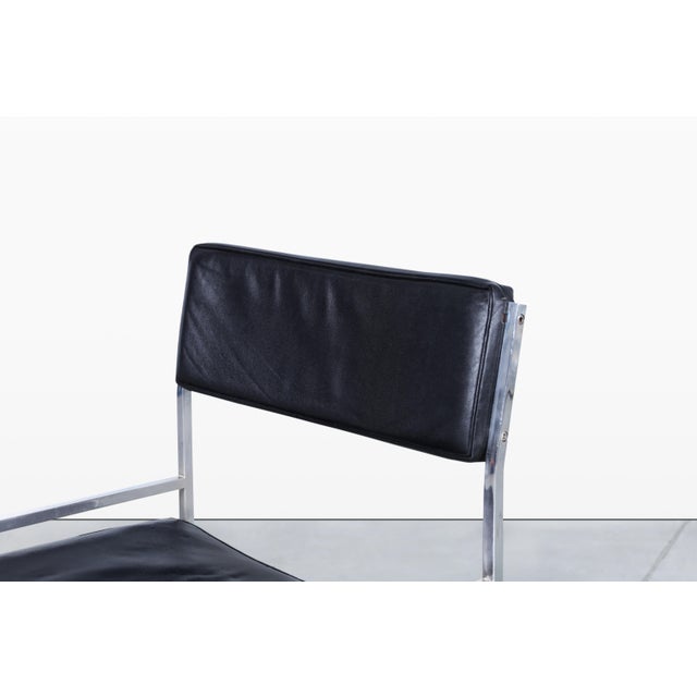 1970s Vintage Leather and Chrome Dining Chairs by Georg Petersens - Set of 8 For Sale - Image 9 of 12