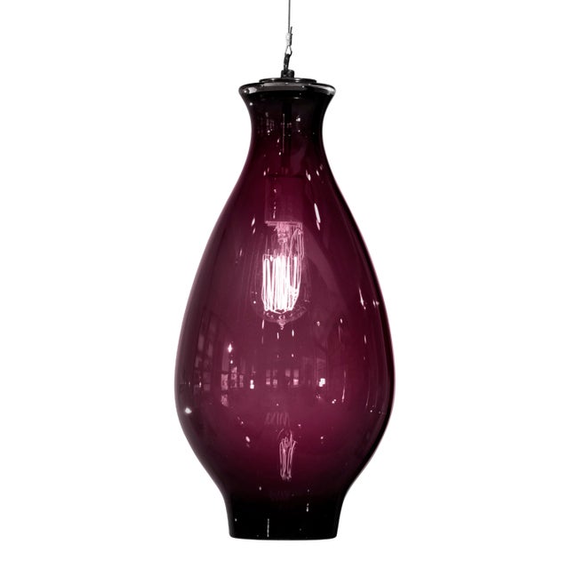 Iris Pendant Light from the Versuvius Collection in Lilac For Sale