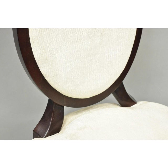 Barbara Barry for Baker Oval X-Back Mahogany Stain Dining Chairs - Set of 6 For Sale - Image 15 of 18