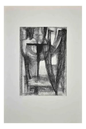 Camille Berg, Fishing Nets, Original Etching, Mid 20th-Century