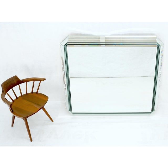 Large 3D 6" Deep Mirror Frame 48x54 Wide Rectangle Square Studio Custom Wall Mirror