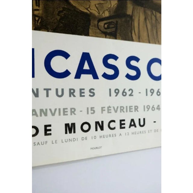 Modern Pablo Picasso, Galerie Louise Leiris Exhibition Poster, 1962/1963, Lithograph on Vellum Paper For Sale - Image 3 of 5