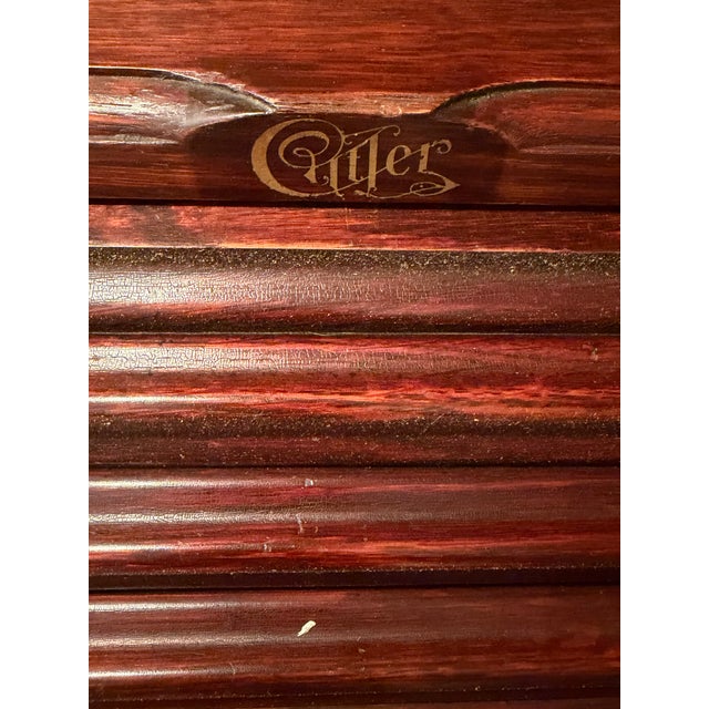 Cutler & Son Antique Roll Top Desk, Late Victorian For Sale - Image 4 of 16