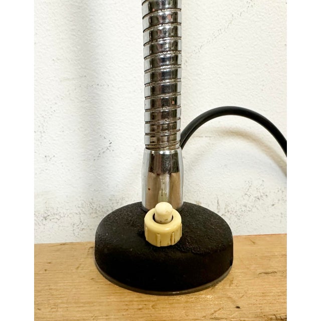 Vintage Italian Chrome Gooseneck Table Lamp, 1960s For Sale - Image 12 of 17
