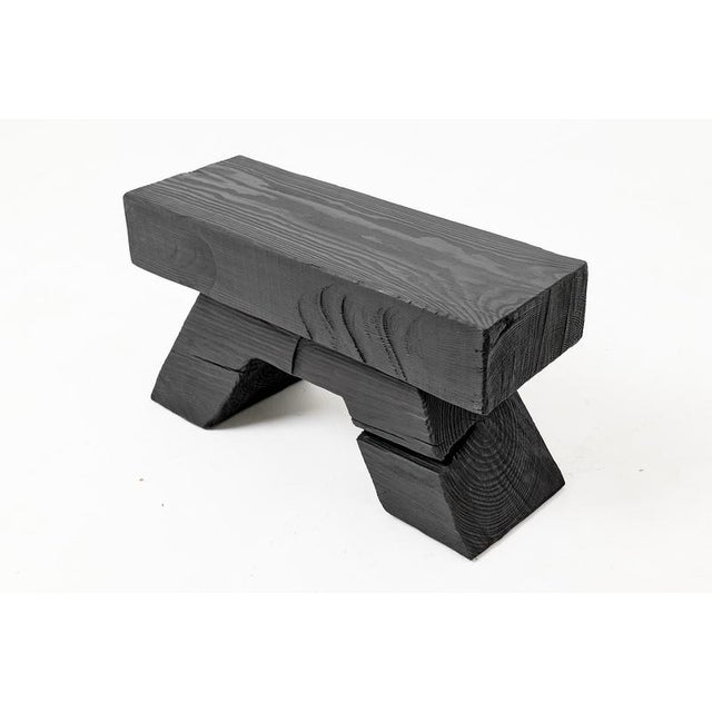 Early 21st Century Sculptural Hardwood Side Table by Logniture For Sale - Image 5 of 11
