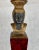 1920s Egyptian Revival Carved Wood Faux Finish Lamp in Reds & Blacks-1920s For Sale - Image 5 of 15