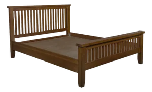Mission Quarter Sawn Oak Slat Bed - Walnut