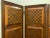Modern 1980s Dark Wood Chessboard 3 Panel Room Divider For Sale - Image 3 of 12