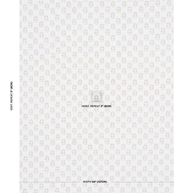 Petite bunches of stylized flowers are meticulously block printed by hand on a soft linen ground, giving each bouquet...