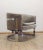 Mod U-form barrel back lounge chair in solid bar steel. This needs reupholstery. In the Style of Milo Baughman. Need to...