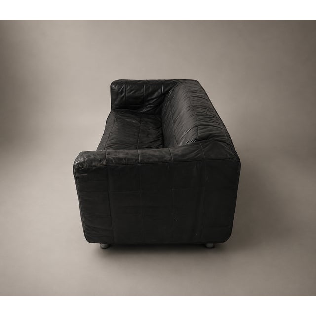 Vintage IKEA “Klippan” leather sofa Designed by Noboru Nakamura + Lars Engman for IKEA Sweden, c. 1980 Quilted black...