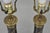 Metal Vintage French Empire Style Black Column Brass Ormolu Bouillotte Table Lamp Pair For Sale - Image 7 of 15