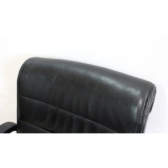 1970s Set of Leather Office Chairs attributed to Richard Sapper for Knoll Inc. / Knoll International, 1979 For Sale - Image 5 of 18