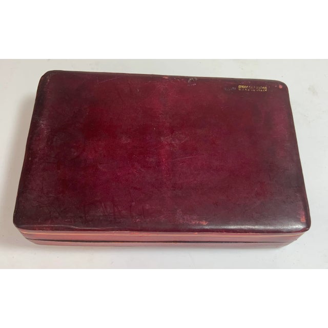 Animal Skin Vintage Italian Leather Box For Sale - Image 7 of 10