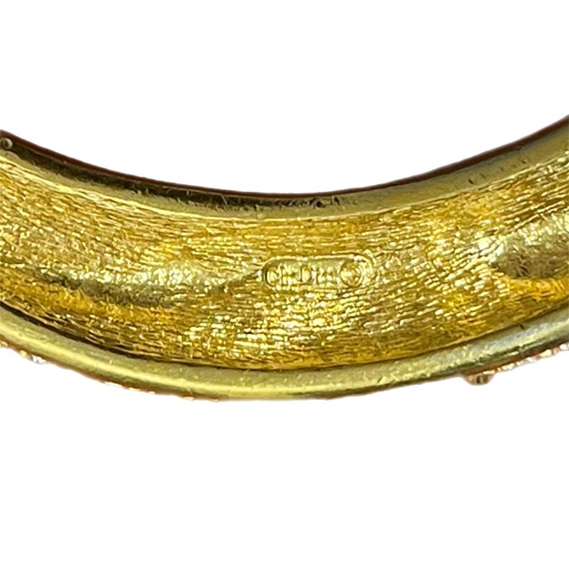 Gold Christian Dior Gold Crystal Pendant Snake Chain Choker For Sale - Image 8 of 9