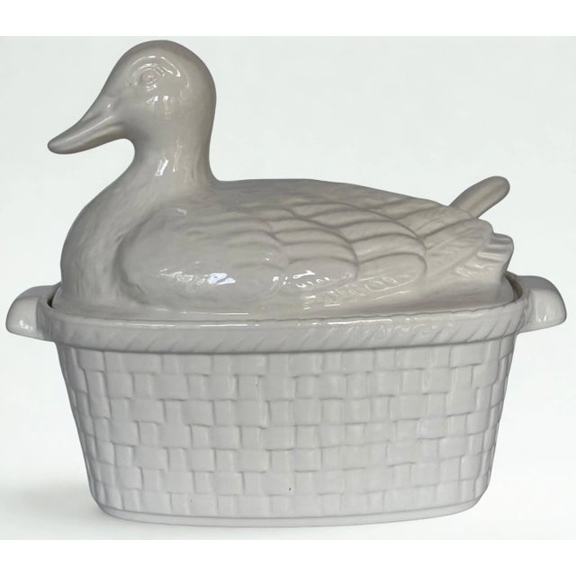 1980's Whittier Potteries, California, Duck Motif Soup Tureen For Sale - Image 9 of 16
