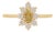 14k Gold Victorian Inspired Fancy Yellow Diamond Flower Cluster Ring Size 7 For Sale