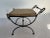 Early 20th Century Vintage Brass and Iron Swan Bench Stool For Sale - Image 5 of 10
