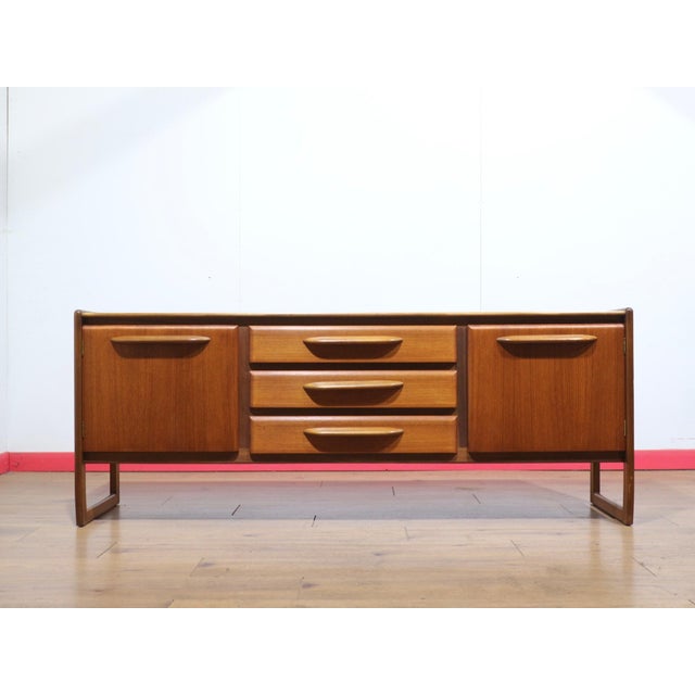 Mid Century Modern Vintage Teak British Credenza Sideboard For Sale - Image 9 of 14