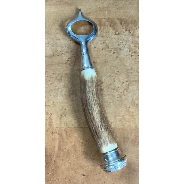 Vintage Horn and Sterling Silver Bottle Opener For Sale - Image 12 of 12