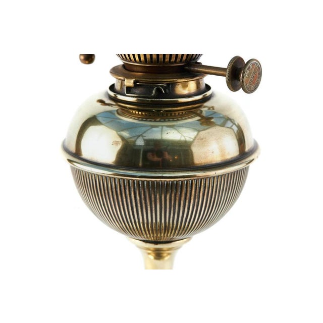 Metal Antique Brass Oil Lamp, 1900s For Sale - Image 7 of 10