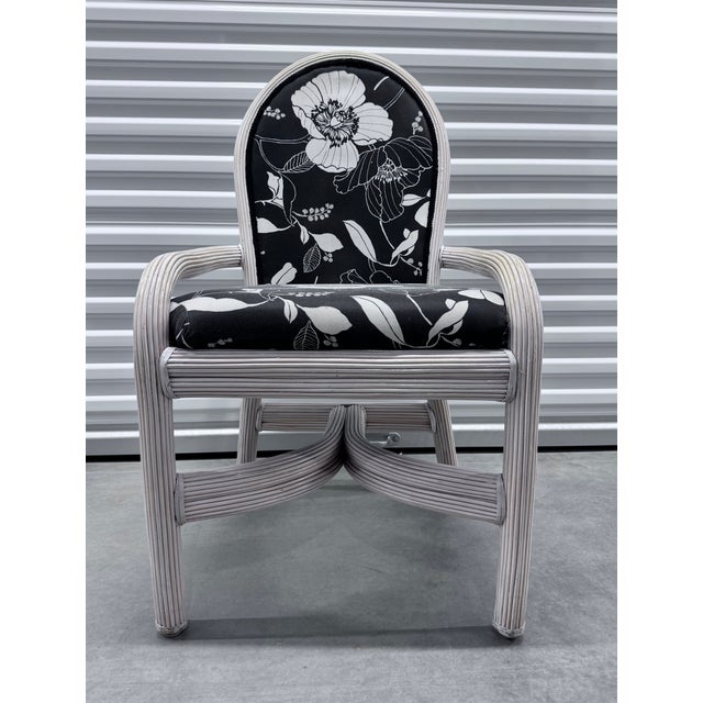 Set of 6 Pencil Reed Rattan Dining Chairs After Gabriella Crespi For Sale - Image 13 of 18