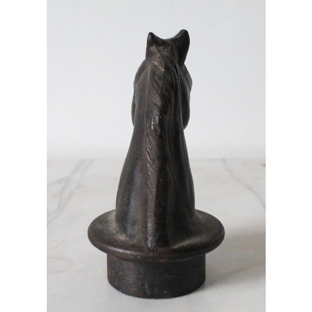 Cast Iron Sculpted Horse Head Hitching Post Topper For Sale In Milwaukee - Image 6 of 11