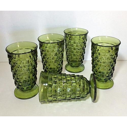 1960s Vintage Colony Whitehall Green Iced Tea Goblets Set of 5 Chairish
