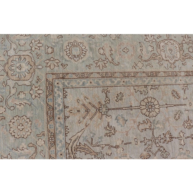 Tabriz Designed Rug in Pale Sand by Keivan Woven Arts 9'10 X 13'8 For Sale - Image 13 of 16