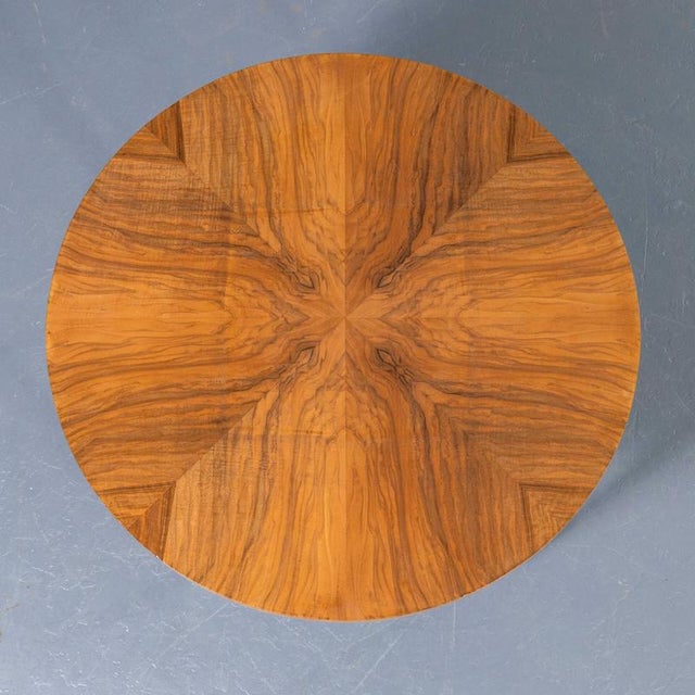 Wood Mid-Century Round Side Table, 1950s For Sale - Image 7 of 9