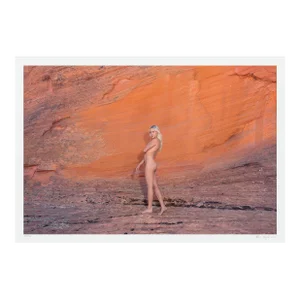 Fine Art Photograph | Signed Original Limited Edition of 6 | "Rusted Rock" Contemporary Figurative Nude Woman by Aaron Knight
