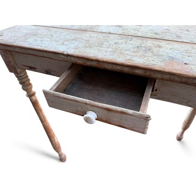 Antique French Farmhouse Side Table For Sale - Image 4 of 9