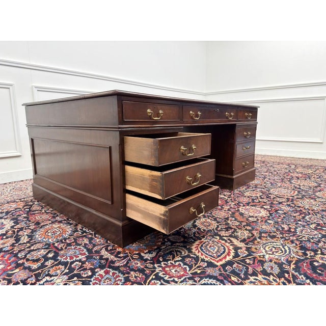 Large English Partnerdesk For Sale - Image 14 of 18