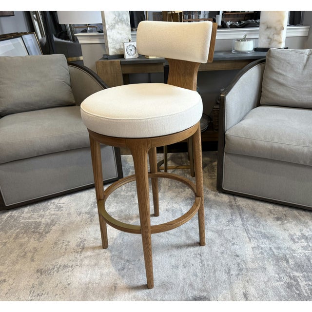 2020s Rh Ligné High Back Swivel Bar Stool — Single For Sale - Image 5 of 18