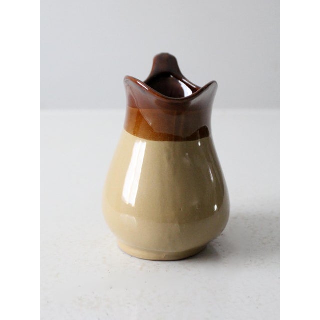Vintage Stoneware Pitcher For Sale - Image 4 of 10