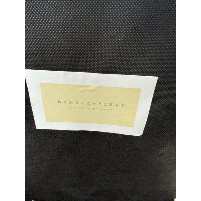 Henredon 1990s Barbara Barry for Henredon Cane Back Side Chair With Barbara Barry for Kravet Couture Velvet Seat For Sale - Image 4 of 12